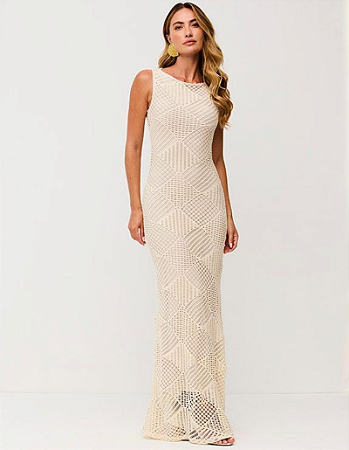 Vestido Longo Crochet