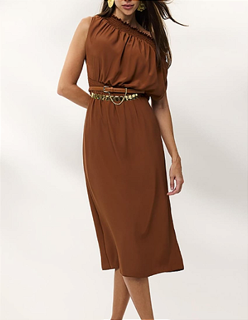 Vestido Midi Marrom