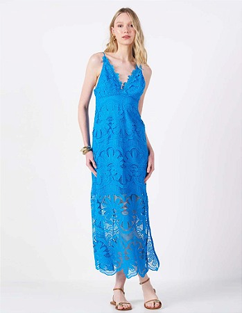Vestido Renda Azul