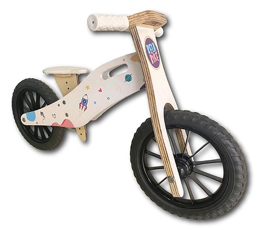 BICICLETA DE EQUILIBRIO BELA BIKE RABISCOS BRANCA