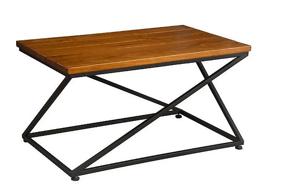 Mesa de Centro em Madeira Industrial Bella