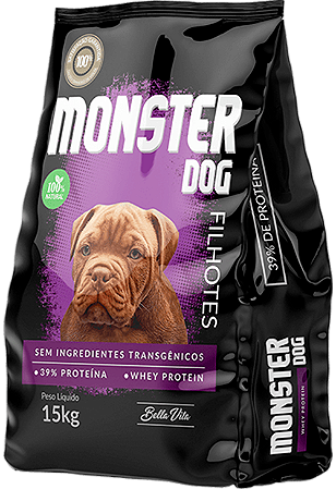 Ração monster dog filhote 15 kilos