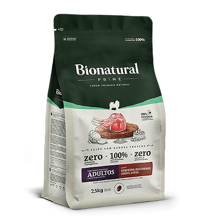 RAÇÃO BIONATURAL PRIME CÃES RAÇAS PEQUENAS ADULTOS CORDEIRO 10kg