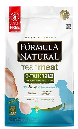 Ração Fórmula Natural Fresh Meat Controle De Peso Cães Adultos 12kg Portes Médio E Grande Frango, Abóbora E Cúrcuma