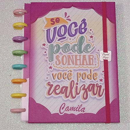 Caderno de Discos Inteligente Universitário  - Pink