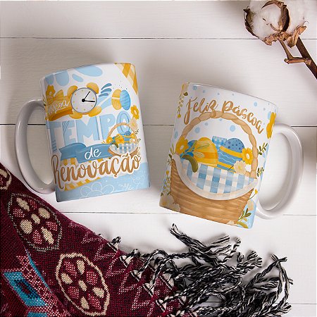 Páscoa - Caneca de Cerâmica