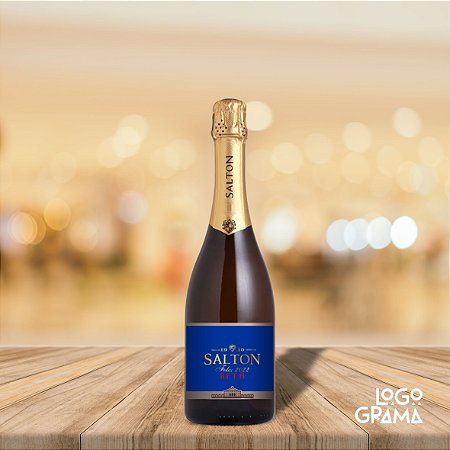 Rótulo adesivo personalizado para garrafa de Vinho Espumante Salton Brut