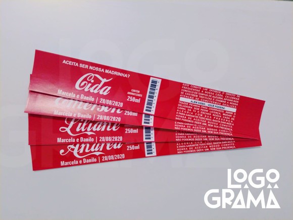 Rótulo adesivo personalizado para garrafa de Coca-cola KS
