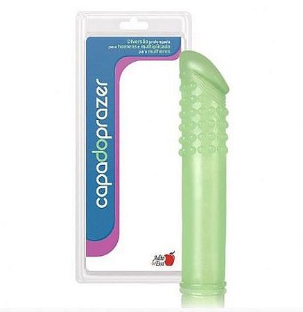 CAPA PENIANA EXTENSORA EM SILICONE - FOSFORESCENTE - 17 X 4 CM