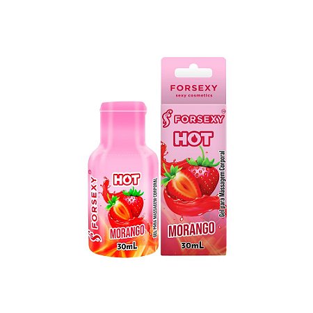 FORSEXY GEL HOT COMESTÍVEL - MORANGO - 30ML