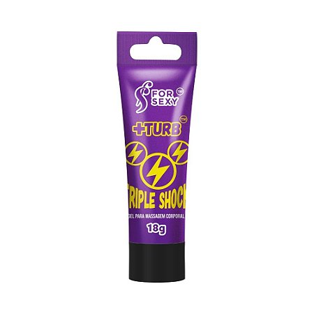 FORSEXY TRIPLE SHOCK - GEL EXCITANTE INTERATIVO 4 EM 1 (ELETRIZA, VIBRA, EXCITA E AROMATIZA) - 18G