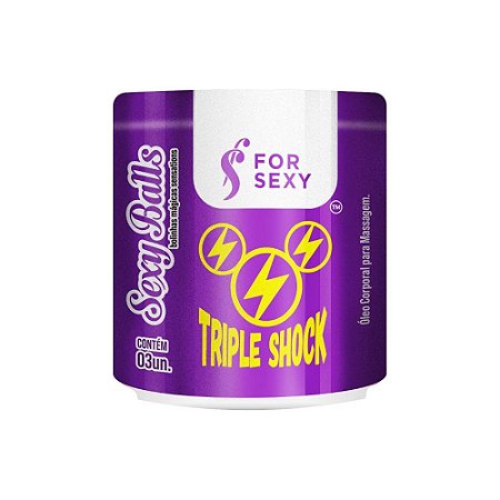 FORSEXY TRIPLE SHOCK - BOLINHAS FUNCIONAIS ELETRIZANTES - 3UN.