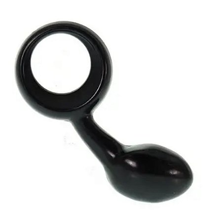 K-PLUG - PLUG ANAL COM PUXADOR 6 X 3,5 CM - COR PRETA