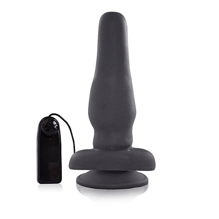 REAL PETER PLUG ANAL COM VENTOSA E VIBRO - COR PRETO