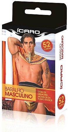 Baralho masculino - 52 cartas com imagens de homens (icaro)