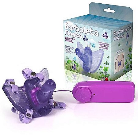 Borboleta vibradora com mini pênis lilas