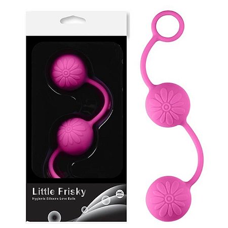 Bolas pompoar silicone relevo de flores - little frisky