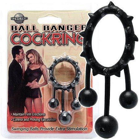 Anel peniano com saliências - Ball Banger Cock Ring