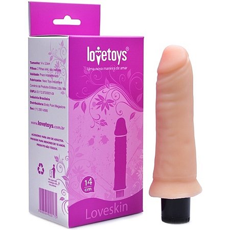 Pênis realístico com 14cm em cyber skin com vibrador