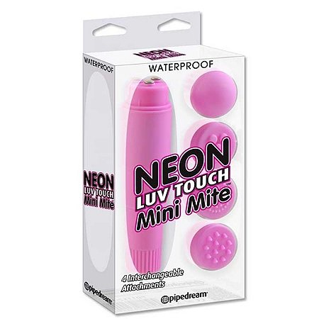 Vibrador com 4 capas - neon luv touch mini mite