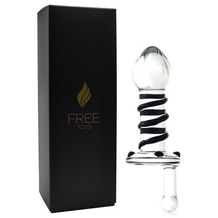 Plug anal - mini black luxury glass