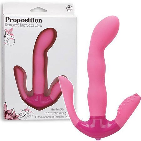 Vibrador triplo plug anal - proposition romance embraces love