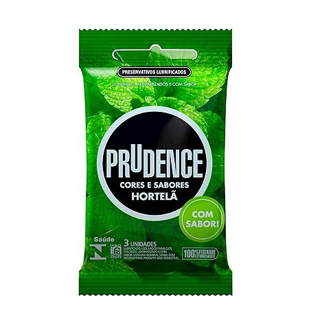 Preservativo camisinha prudence sabor hortelã - 3uni