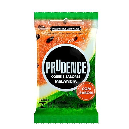 Preservativo camisinha prudence sabor melancia - 3uni