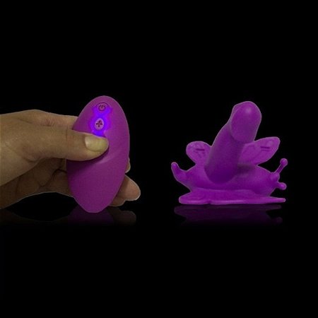 Borboleta vibradora sem fio em silicone - double vibrating butterfly