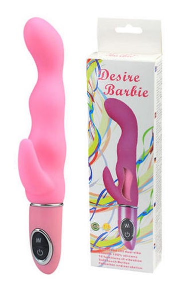 Vibrador feminino ponto g - desire barbie pink silicone