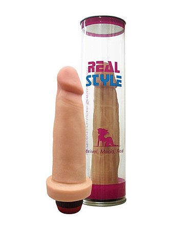 REAL PETER IDEAL STYLE - PÊNIS REALÍSTICO COM VIBRADOR IDEAL PARA PRESENTE 15X4CM - COR BEGE