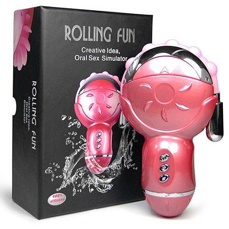 ROLLING FUN - SIMULADOR DE SEXO ORAL FEMININO COM 12 LÍNGUAS ROTATIVAS COM 30 MODOS DE VIBRAÇÃO