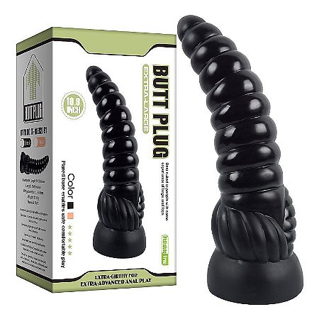 BUTT PLUG EXTRA LARGE DILDO TENTACLE OCTOPUS - PLUG ANAL EM FORMATO DE TENTÁCULO COM VENTOSA 30X6CM