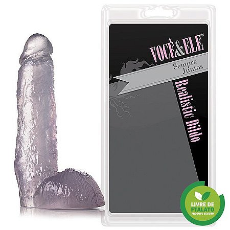 Pênis realística ator pornô j.holmes 27x5,5 cm com escroto - cor translucido