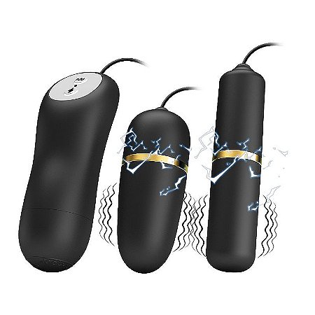 PRETTY LOVE SHOCK DOUBLE VIBRO BULLET - 2 CÁPSULAS COM CHOQUE
