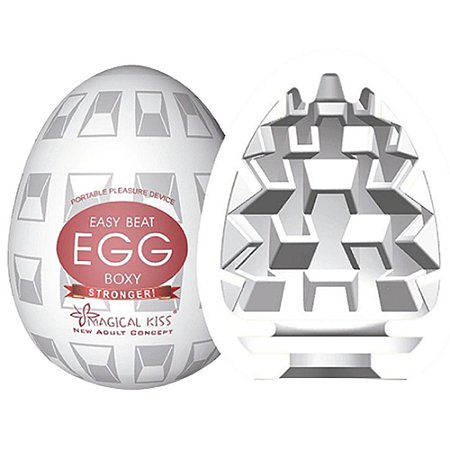 EGG MAGICAL KISS - MASTURBADOR MASCULINO EM FORMA DE OVO - MODELO BOXY