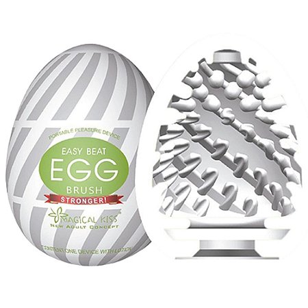 EGG MAGICAL KISS - MASTURBADOR MASCULINO EM FORMA DE OVO - MODELO BRUSH