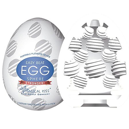 EGG MAGICAL KISS - MASTURBADOR MASCULINO EM FORMA DE OVO - MODELO SPHERE