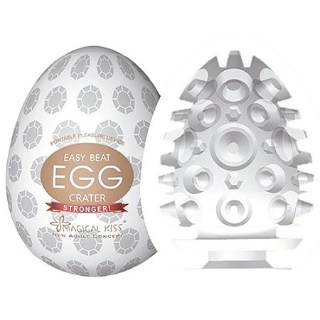 EGG MAGICAL KISS STRONGER - MASTURBADOR MASCULINO EM FORMA DE OVO - MODELO CRATER