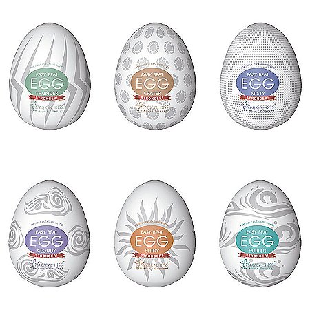 EGG MAGICAL KISS STRONGER - MASTURBADOR MASCULINO EM FORMA DE OVO - CAIXA COM 6 UNIDADES