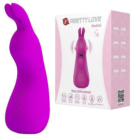 PRETTY LOVE NAKKI - VIBRADOR RECARREGÁVEL ESTIMULADOR DE CLITÓRIS EM FORMA DE COELHO