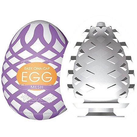 EGG MAGICAL KISS - MASTURBADOR MASCULINO EM FORMA DE OVO - MODELO MESH