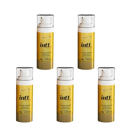 INTT CLIV GOLD - GEL PARA SEXO ANAL SEM DOR - ANESTÉSICO EXTRA FORTE - KIT COM 05 UNIDADES