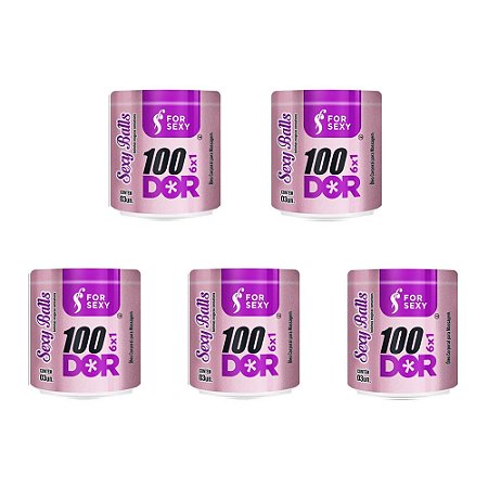 FORSEXY 100DOR - BOLINHAS FUNCIONAIS PARA SEXO ANAL SEM DOR - 3UN - KIT COM 05 UNIDADES