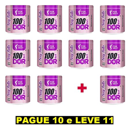 FORSEXY 100DOR - BOLINHAS FUNCIONAIS PARA SEXO ANAL SEM DOR - 3UN - KIT COM 11 UNIDADES