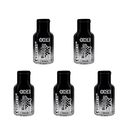 FORSEXY GEL ICE COMESTÍVEL - BLACK ICE - 30ML - KIT COM 05 UNIDADES