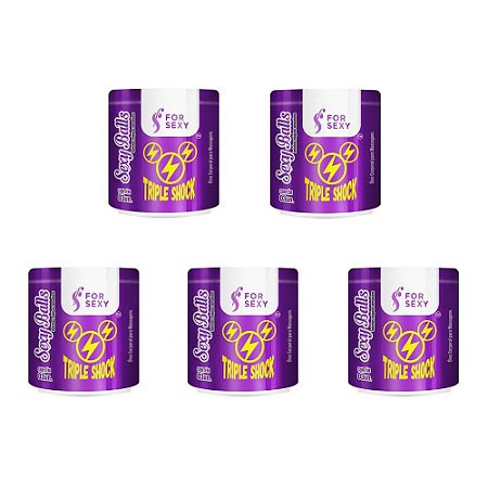 FORSEXY TRIPLE SHOCK - BOLINHAS FUNCIONAIS ELETRIZANTES - 3UN - KIT COM 05 UNIDADES