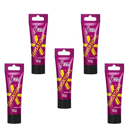 FORSEXY X SENSATIONS - GEL PARA SEXO ANAL - 10 SENSAÇÕES EM 1 - 18G - KIT COM 05 UNIDADES