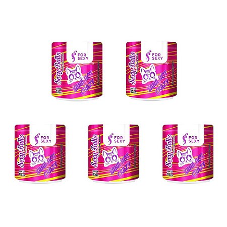 FORSEXY XANA HOT CRAZY - BOLINHAS FUNCIONAIS - 3UN - KIT COM 05 UNIDADES