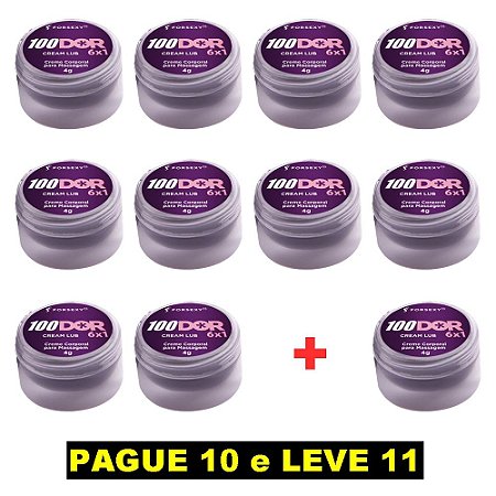 FORSEXY 100DOR - POMADA PARA SEXO ANAL SEM DOR - 4G - KIT COM 11 UNIDADES